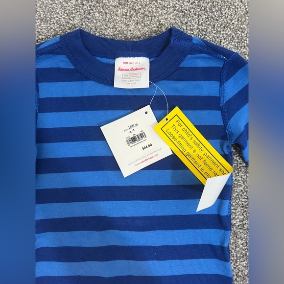 Hanna Andersson Blue Striped Pajama Set - Picture 4 of 10